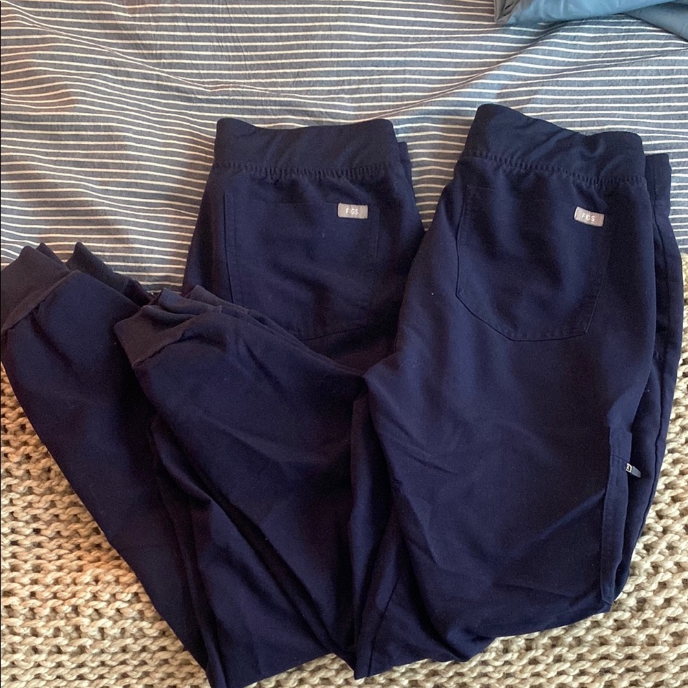Figs Navy Blue Jogger Scrub Pants